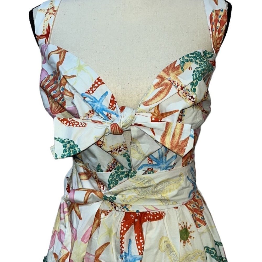 FTF Sleeveless Flair Seashell Print Dress - Picture 7 of 14